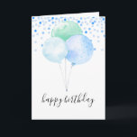 Balloons Baby Boy Birthday Simple Personalized Card<br><div class="desc">Balloons Baby Boy Birthday Simple Personalized</div>