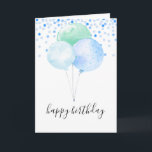 Balloons Baby Boy Birthday Simple Personalized Card<br><div class="desc">Balloons Baby Boy Birthday Simple Personalized</div>