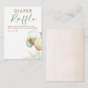 Balloons Baby Shower Diaper Raffle Ticket  Enclosure Card
