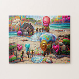Balloons Beach Welcome Home Jigsaw Puzzle