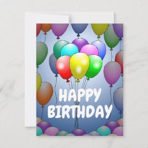Balloons Birthday Card