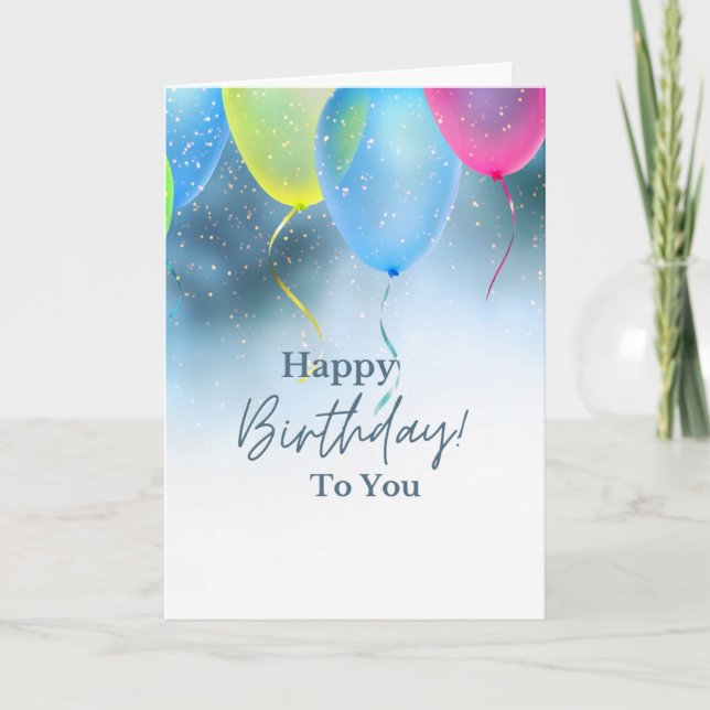 Balloons Birthday Card (Front)