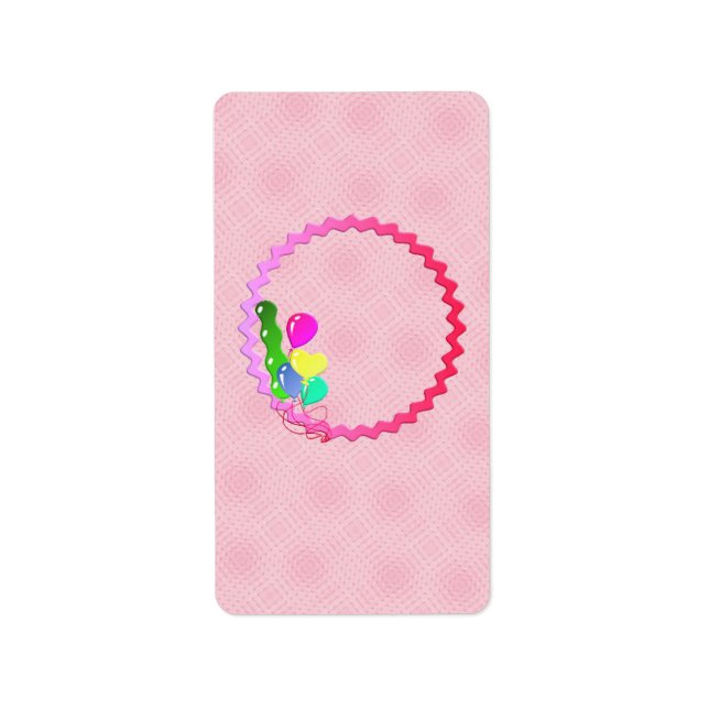 Balloons Birthday Hershey Miniature Candy Wrapper Label (Front)