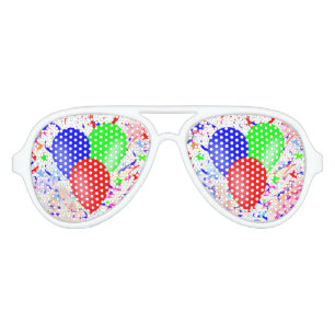 Balloons birthday pattern background  aviator sunglasses