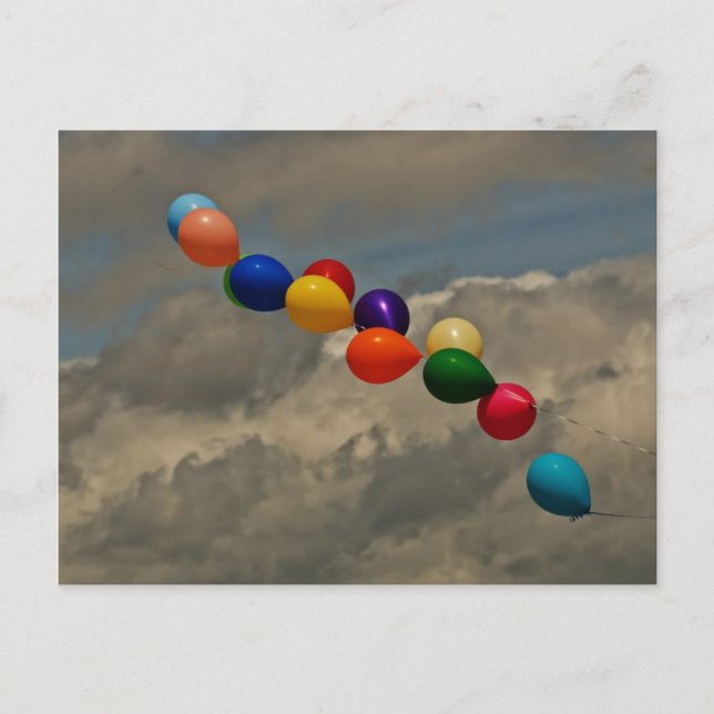 Balloons Blowing in the Wind Postcard (Front)