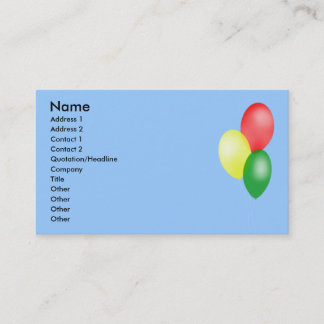 Balloons Business Cards