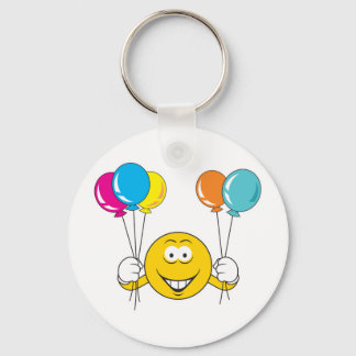 Balloons Celebration Face Key Ring