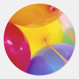 balloons classic round sticker