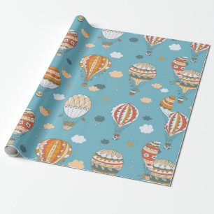 Balloons colour pattern wrapping paper