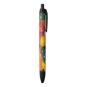 Balloons Colourful Party Design Black Ink Pen