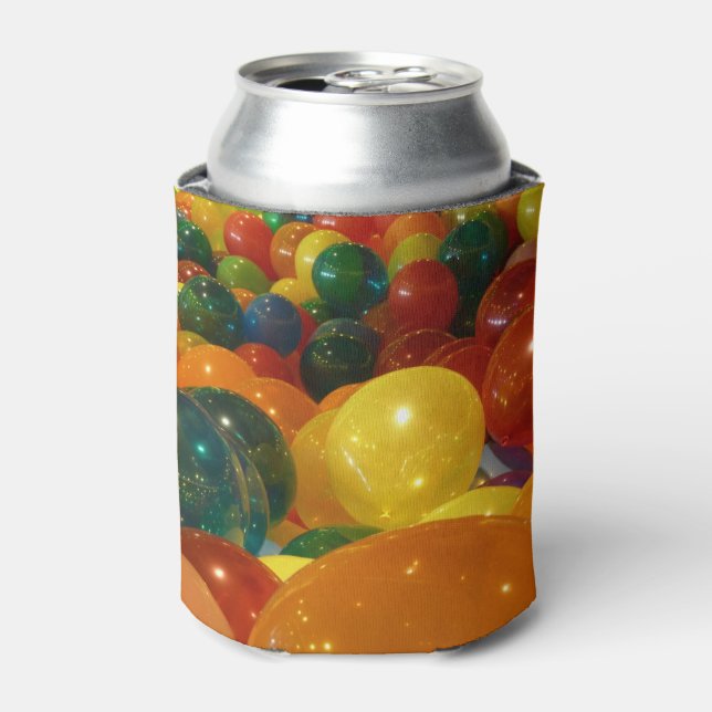 Balloons Colourful Party Design Can Cooler (Can Front)