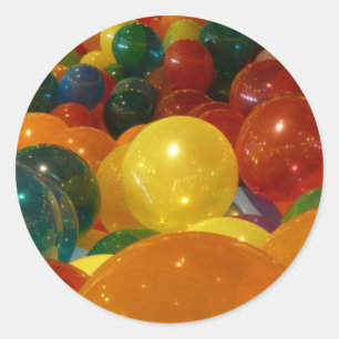 Balloons Colourful Party Design Classic Round Sticker