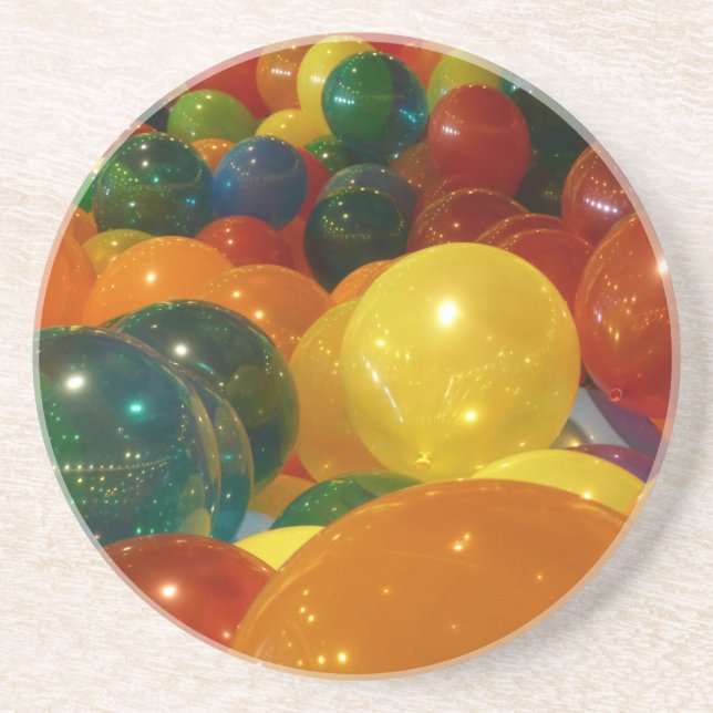 Balloons Colourful Party Design Coaster (Front)