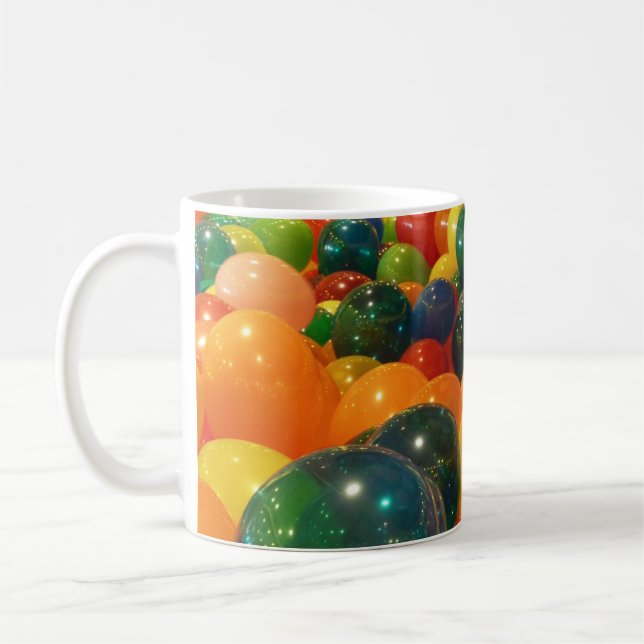 Balloons Colourful Party Design Coffee Mug (Left)