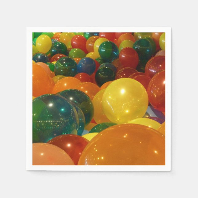 Balloons Colourful Party Design Napkin (Front)