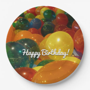 Balloons Colourful Party Design Paper Plate