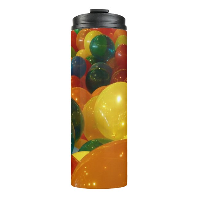 Balloons Colourful Party Design Thermal Tumbler (Front)