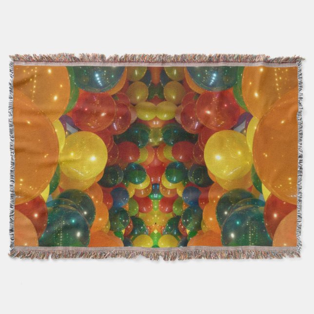 Balloons Colourful Party Design Throw Blanket (Front)