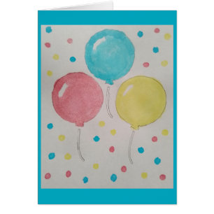 Balloons & Confetti Blank Cards