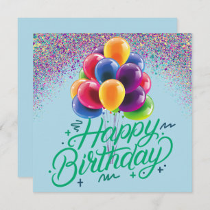 Balloons & Confetti Invitation