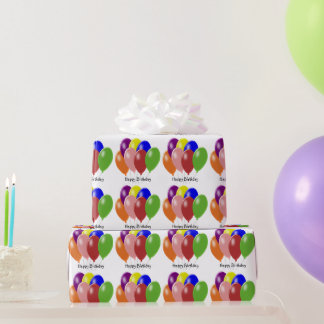 Balloons Design Birthday Gift Wrapping Paper