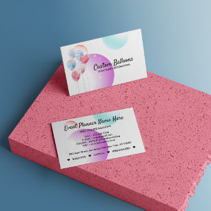 Balloons Event Party Planner Decoration Service Business Card