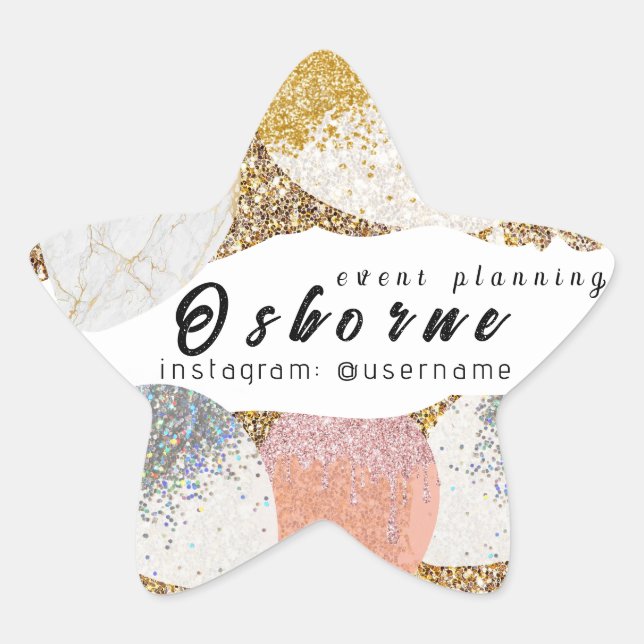 Balloons Event Planning Star Sticker (Front)