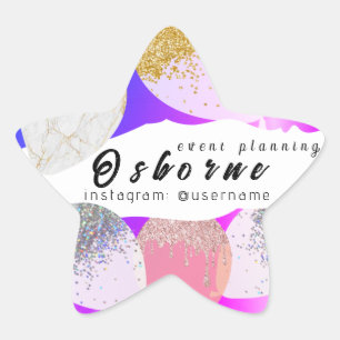 Balloons Event Planning Star Sticker