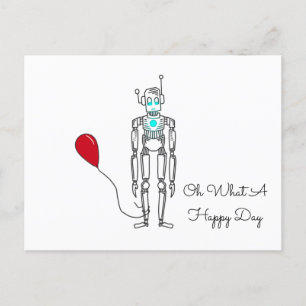 Balloons Frustrate Robots Invitation Postcard