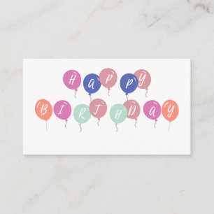 balloons happy birthday  enclosure card