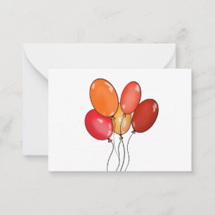 Balloons happy vibes card