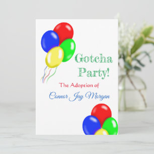 "Balloons"  Invitation