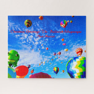 Balloons  New Mexico. Christmas Greetings Jigsaw Puzzle
