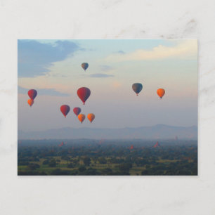 Balloons over Bagan, Myanmar Postcard