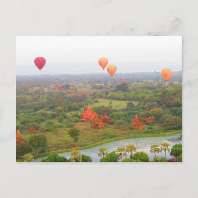Balloons over Bagan, Myanmar Postcard (Front)