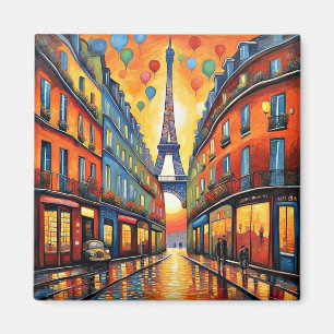 Balloons over Paris Magnet