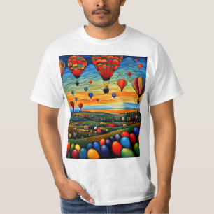 Balloons over the landscape 1 T-Shirt