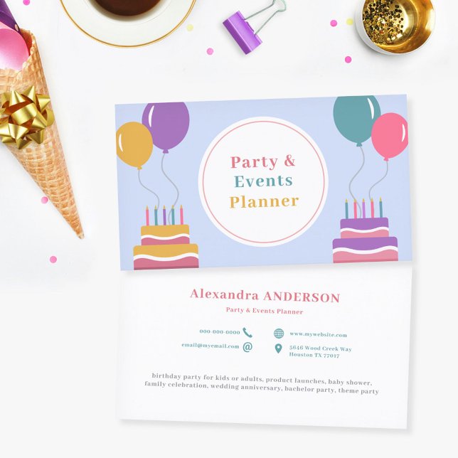 Balloons - Party & Events Planner Business Card (Balloons - Party & Events Planner Business Card)
