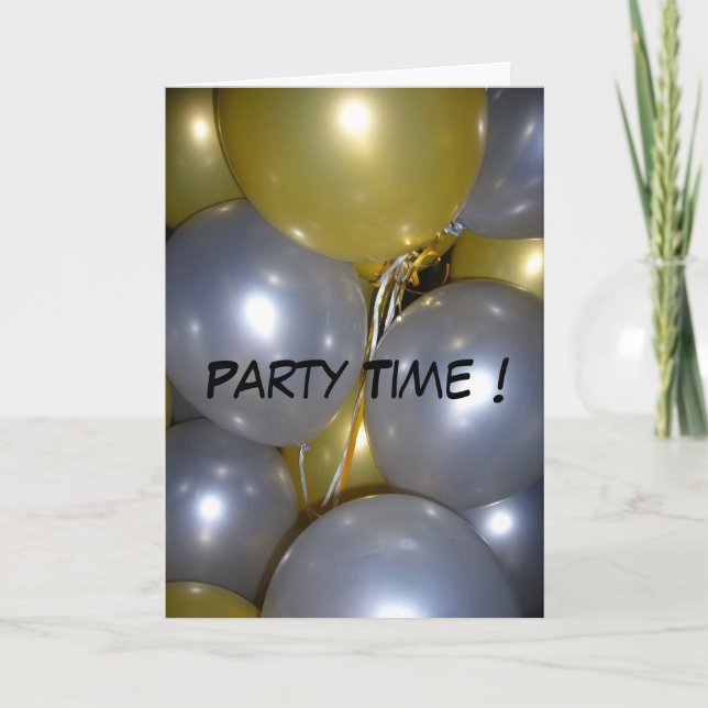 balloons party invite (Front)
