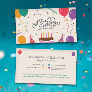 Balloons - Party Planner Business Card