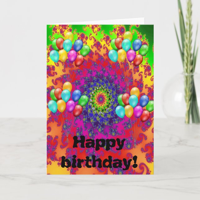 Balloons Party Shower Birthday Congratulations Art Card (Front)
