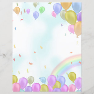 Balloons Pastel Paper Sheet