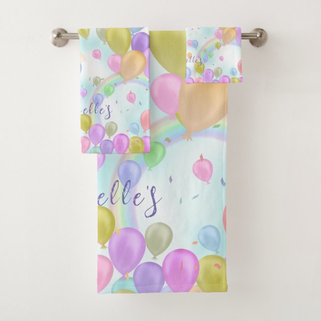 Balloons Pastel Towel (Insitu)