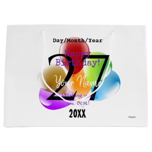 Balloons Personalised Birthday Gift Bag