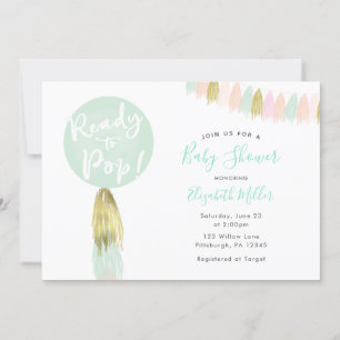 Balloons Ready to Pop Baby Shower invitation