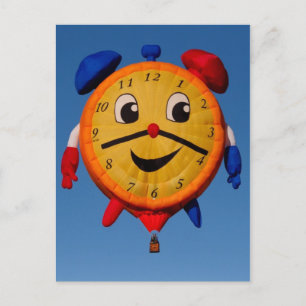 Balloons Shape Clock  6268 Postcard