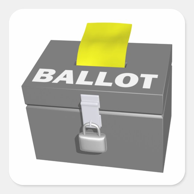 Ballot Box Square Sticker (Front)