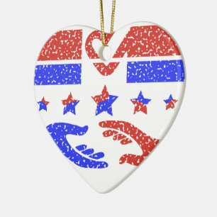 Ballot Box Unity Ceramic Ornament