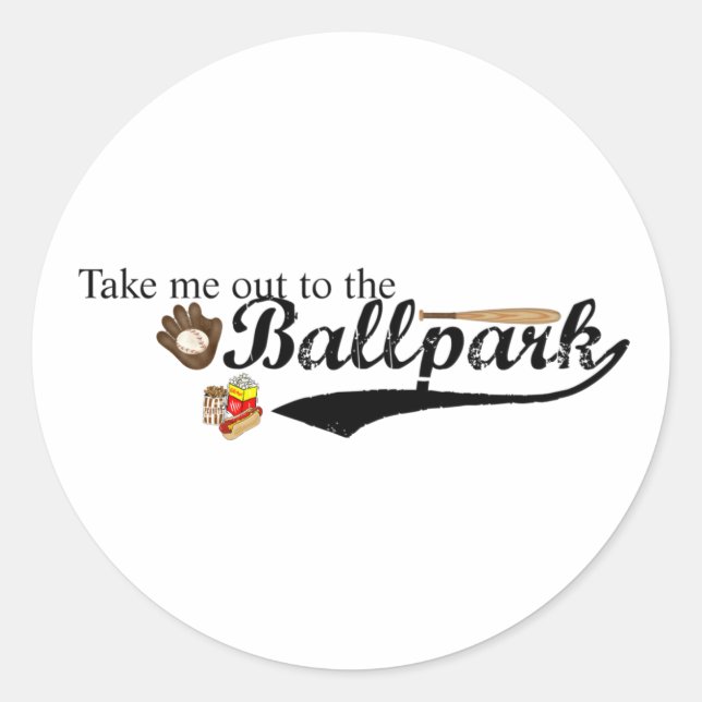 Ballpark Classic Round Sticker (Front)
