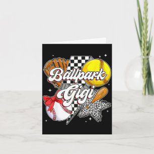 Ballpark gigi mum of both baseball softball mum card